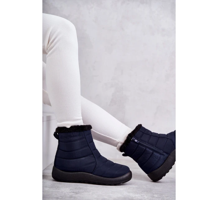 Dámské tmavě modré teplé sněhule model 21597977 - EVENTO Dámské tmavě modré teplé sněhule model 21597977 - EVENTO