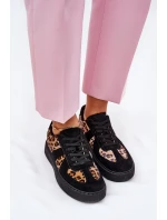 Dámské Tenisky S Vzorem Na Platformě Černé model 21689453 - Boto Dámské Tenisky S Vzorem Na Platformě Černé model 21689453 - Boto