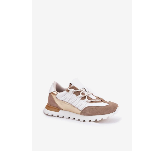 Kožené Polobotky Sneakers Dámské model 21693232 - Artiker Kožené Polobotky Sneakers Dámské model 21693232 - Artiker