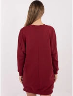 Sukienka RV SK model 21801791 bordowy - FPrice Sukienka RV SK model 21801791 bordowy - FPrice