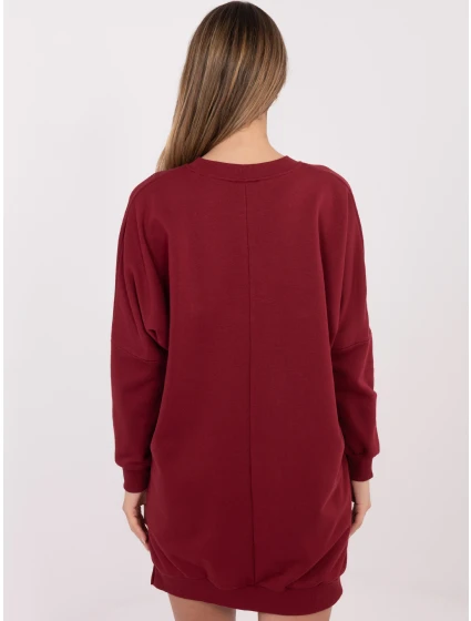 Sukienka RV SK model 21801791 bordowy - FPrice Sukienka RV SK model 21801791 bordowy - FPrice