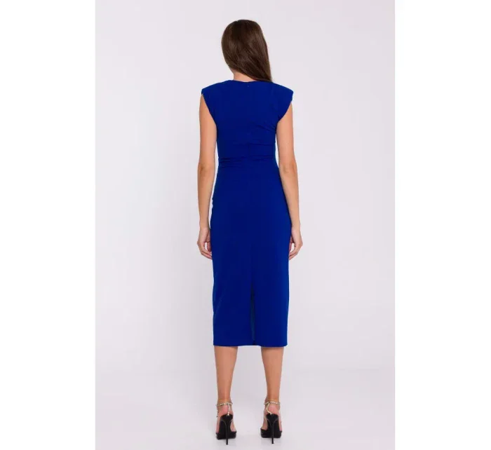Midi šaty bez rukávů  modré model 20531338 - STYLOVE