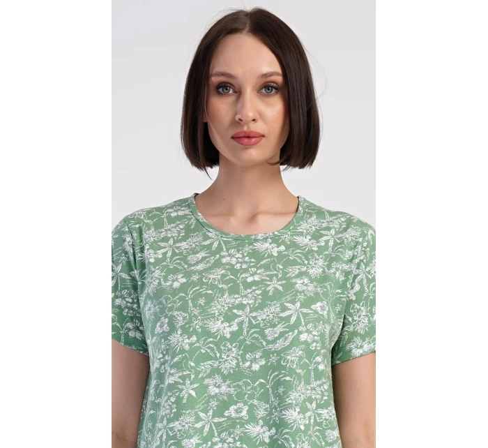 Dámská noční košile s krátkým rukávem model 20207793 - Vienetta Dámská noční košile s krátkým rukávem model 20207793 - Vienetta