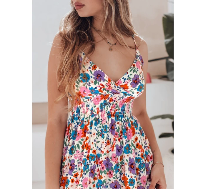 bílé květinové maxi šaty Dstreet model 21990238 - FashionStreet