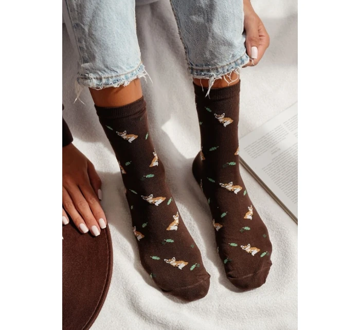 Milena ponožky 0200-182 Lišky a listy 37-41