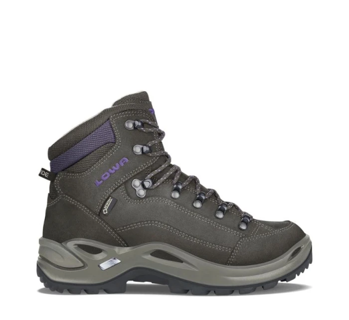 Dámské trekové boty Lowa RENEGADE GTX MID slate/blackberry Gore-Tex waterproof grey (321945 7937) dámské