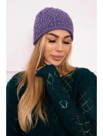 Dámská čepice Leaves K245 fialová