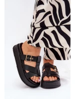 Dámské Pantofle Na Platformě S Pásky A Černé model 21687559 - Boto Dámské Pantofle Na Platformě S Pásky A Černé model 21687559 - Boto