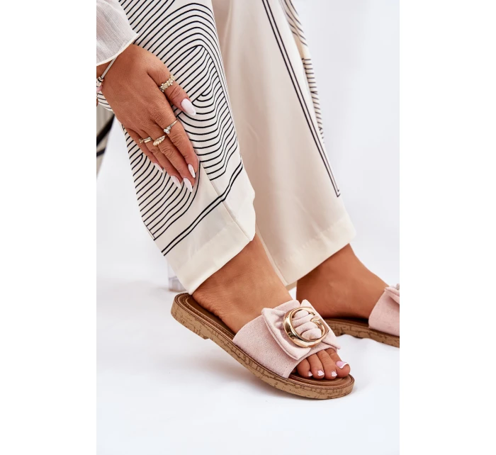 Dámské Sandály S Ozdobným Detalem Růžové model 21689999 - Boto Dámské Sandály S Ozdobným Detalem Růžové model 21689999 - Boto