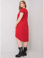 Větší červené bavlněné šaty