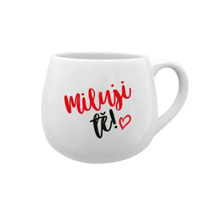 MILUJI TĚ! - bílý keramický hrníček 300 ml