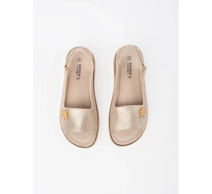 Exkluzívní zlaté dámské sandály platforma Exkluzívní zlaté dámské sandály platforma