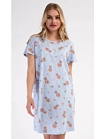Dámské domácí šaty s krátkým rukávem model 22405486 - Vienetta Dámské domácí šaty s krátkým rukávem model 22405486 - Vienetta