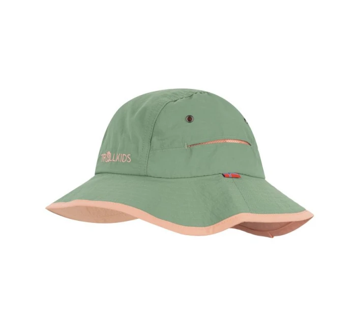 Trollkids Kids Troll Hat leaf green/dahlia (945-336) dětská letní čepice pro chlapce/dívky