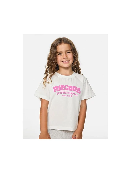 Dětské tričko RIP CURL Surf Puff Relaxed Tee – Girl, bílé