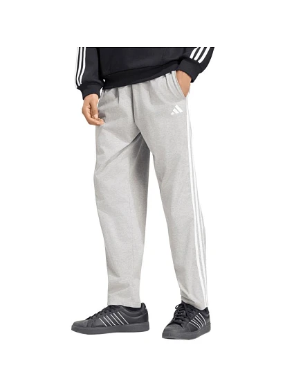 Pánské kalhoty adidas Essentials 3-Stripes Single Jersey Tapered Open Hem, šedé, KY4215 Pánské kalhoty adidas Essentials 3-Stripes Single Jersey Tapered Open Hem, šedé, KY4215