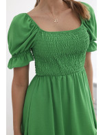 model 20105951 šaty s volánky a volánky zelený - K-Fashion