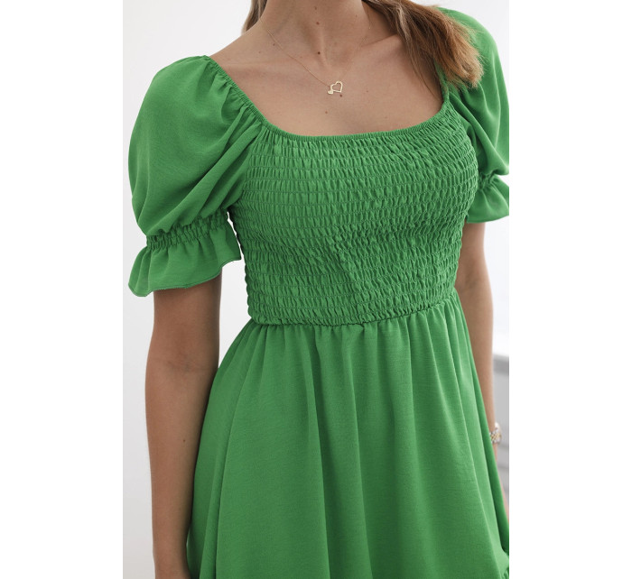 model 20105951 šaty s volánky a volánky zelený - K-Fashion