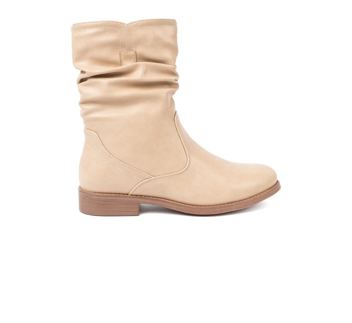 Pohodlné kotníčkové boty dámské hnědé na plochém podpatku Pohodlné kotníčkové boty dámské hnědé na plochém podpatku