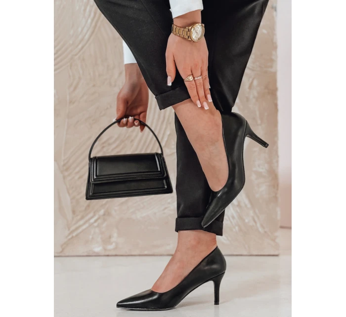 Dámské jehlové boty FEMILONE na středním podpatku černé FashionStreet ZY0735