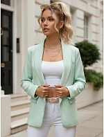 Dámské elegantní sako rozepínací mátové FashionStreet PY0144 Dámské elegantní sako rozepínací mátové FashionStreet PY0144