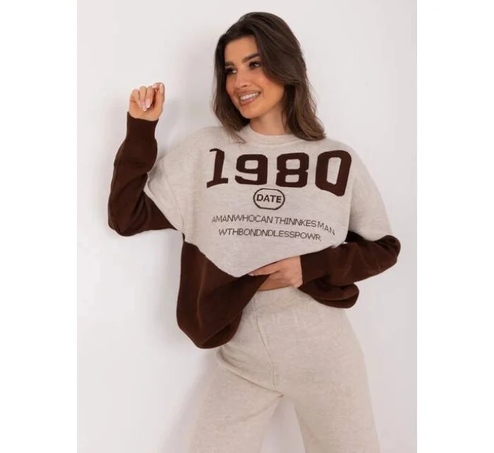 dámský dvoudílný komplet s volným svetrem model 19769932 - Factory Price