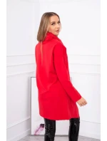 Červená tunika nadměrné velikosti s model 18743732 přední částí - K-Fashion Červená tunika nadměrné velikosti s model 18743732 přední částí - K-Fashion