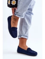 Dámské semišové mokasíny modré model 21625535 - Boto