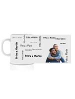 Personalizovaný klasický bílý hrníček 300 ml s textem a fotografií 