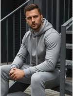 Pánská mikina s kapucí šedá BX3646