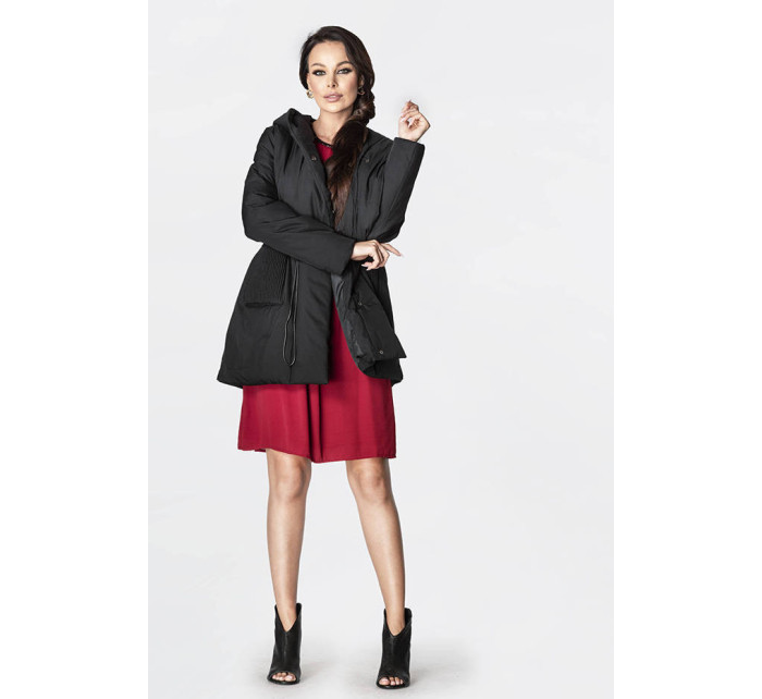 Černá dámská bunda s kapucí model 15846268 - Ann Gissy