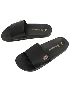 Pánské sportovní žabky model 22114899 Slide pohodlné černé pantofle - Rider