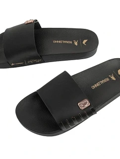 Pánské sportovní žabky R10 Slide pohodlné černé pantofle Rider