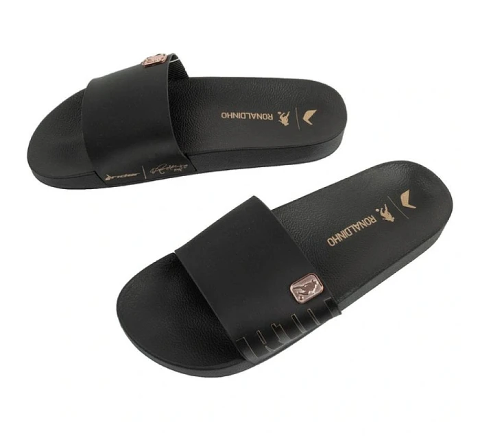 Pánské sportovní žabky model 22114899 Slide pohodlné černé pantofle - Rider