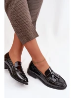 Lakované dámské mokasiny s třásněmi Černé Galera Lakované dámské mokasiny s třásněmi Černé Galera