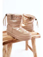 Dětské sněhule Big Star KK374221 Béžová a zlatá