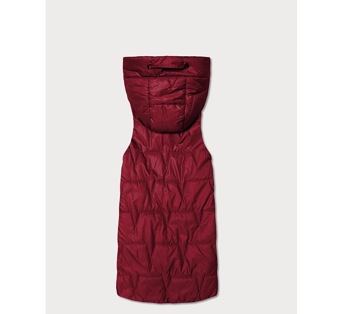 Cienki bezrękawnik z kontrastowym wykończeniem Goodlookin ciemny czerwony (B8583-27)