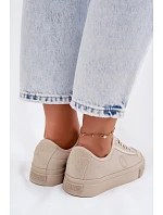 Nízké dámské tenisky Big Star model 22101556 béžové - Big Star Shoes Nízké dámské tenisky Big Star model 22101556 béžové - Big Star Shoes