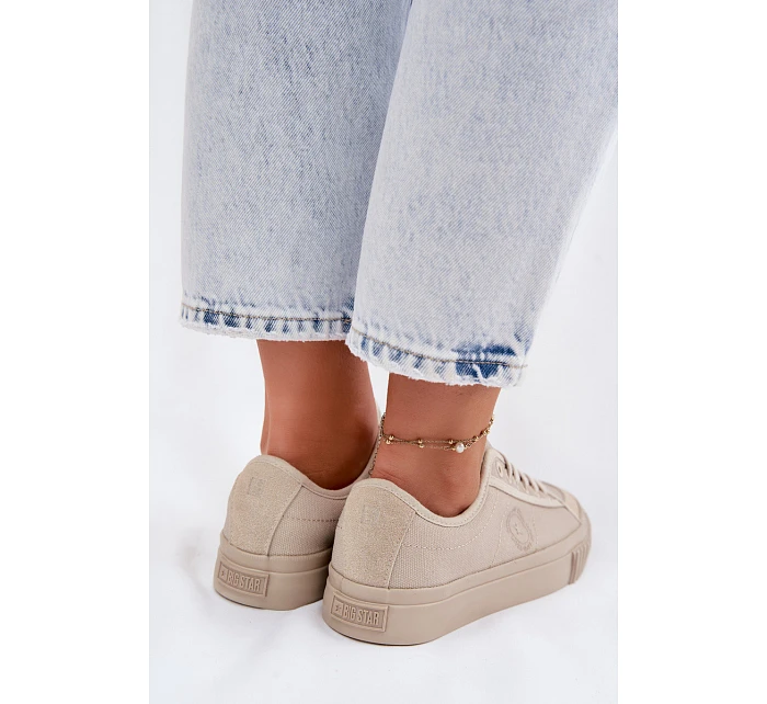 Nízké dámské tenisky Big Star model 22101556 béžové - Big Star Shoes Nízké dámské tenisky Big Star model 22101556 béžové - Big Star Shoes