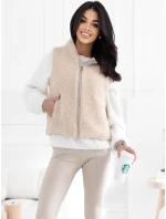 Kamizelka CS KZ model 21937097 jasny beżowy - FPrice Kamizelka CS KZ model 21937097 jasny beżowy - FPrice