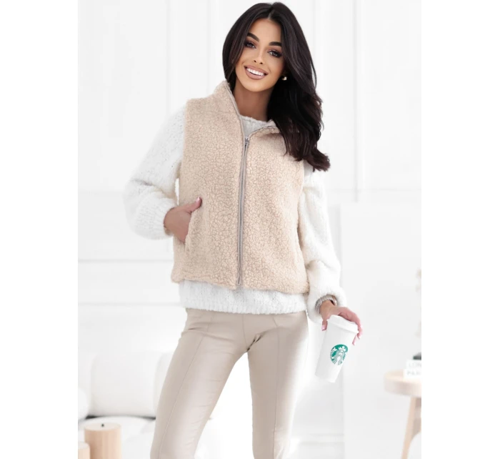 Kamizelka CS KZ model 21937097 jasny beżowy - FPrice Kamizelka CS KZ model 21937097 jasny beżowy - FPrice