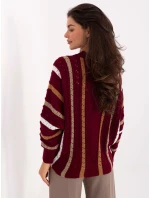 Sweter IT SW model 21393073 bordowy - FPrice Sweter IT SW model 21393073 bordowy - FPrice