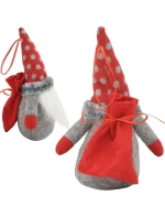 DEKORATIVNÍ ZRCADLO S DÁRKOVÝM SÁČKEM 20CM ČERVENÉ