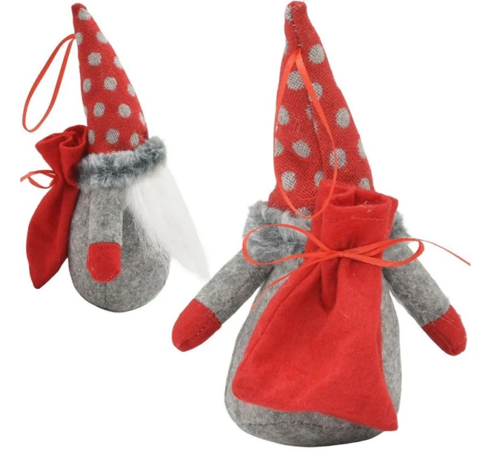 DEKORATIVNÍ ZRCADLO S DÁRKOVÝM SÁČKEM 20CM ČERVENÉ