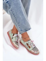 Kožené Polobotky Dámské model 21691340 Světle Zelené - Maciejka