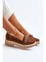 Dámské semišové mokasíny Zazoo 3429/W hnědé - Zazoo