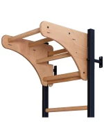DŘEVĚNÝ KOVOVÝ GYMNASTICKÝ ŽEBŘÍK PRO 4 MADLA S DŘEVĚNOU TYČÍ BENCHK 211B