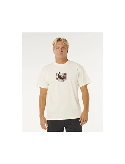 Pánské tričko RIP CURL Search Rig Tee, bílé Pánské tričko RIP CURL Search Rig Tee, bílé