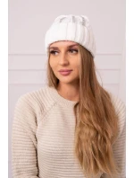 Dámská čepice Selena model 18752225 bílá - K-Fashion Dámská čepice Selena model 18752225 bílá - K-Fashion