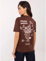 T shirt model 21798160 ciemny brązowy - FPrice T shirt model 21798160 ciemny brązowy - FPrice